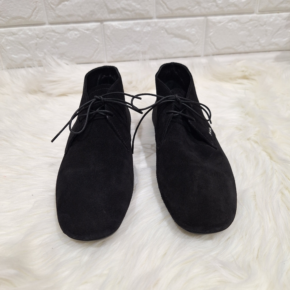 NWOT PRADA Black Suede Dessert Lace Up Booties Sneakers - Picture 4 of 8